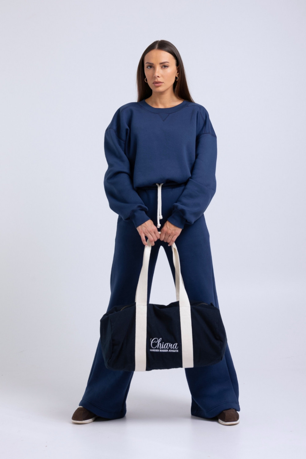 Bluza damska boxy - granatowy 7