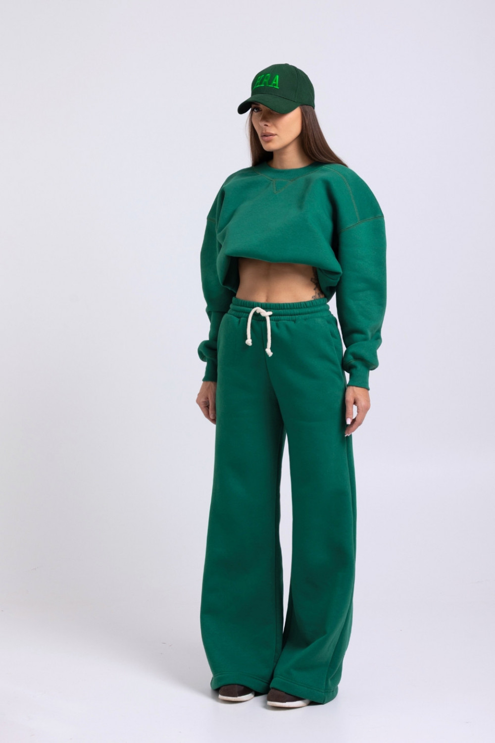 Spodnie dresowe typu szwedy - butelkowa zieleń 1