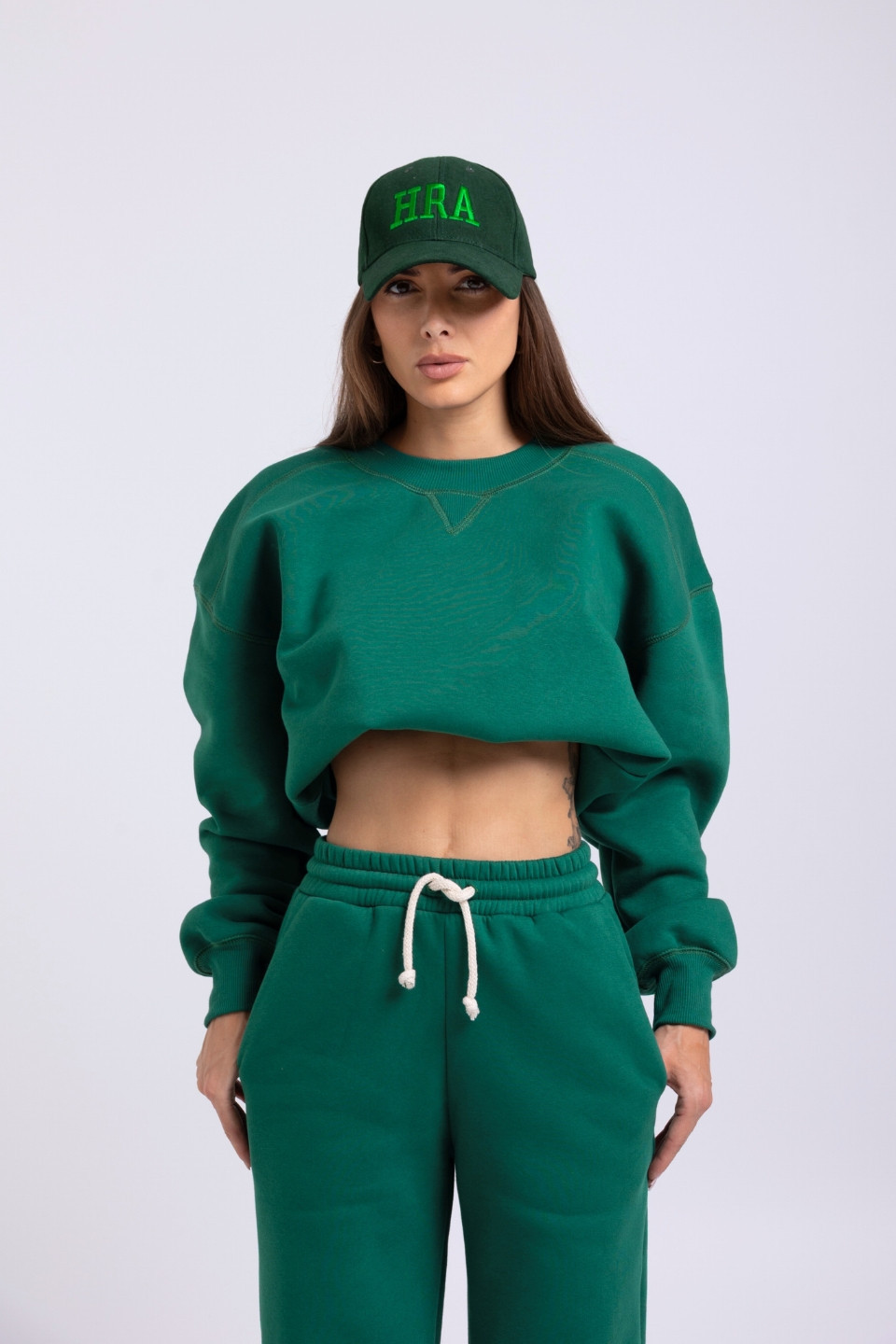 Bluza damska boxy - butelkowa zieleń 7