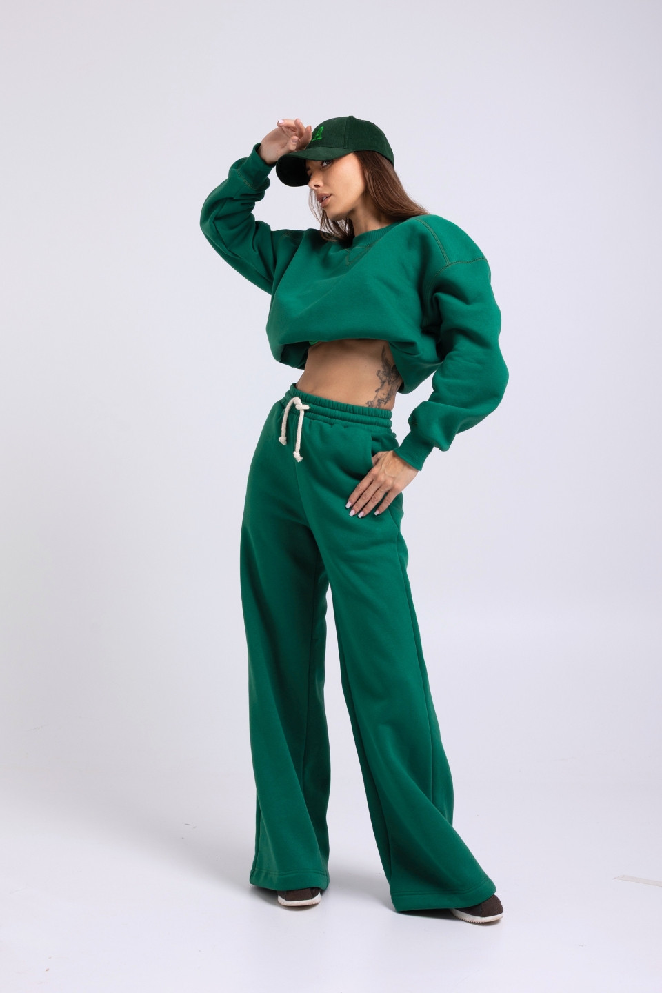 Bluza damska boxy - butelkowa zieleń 8