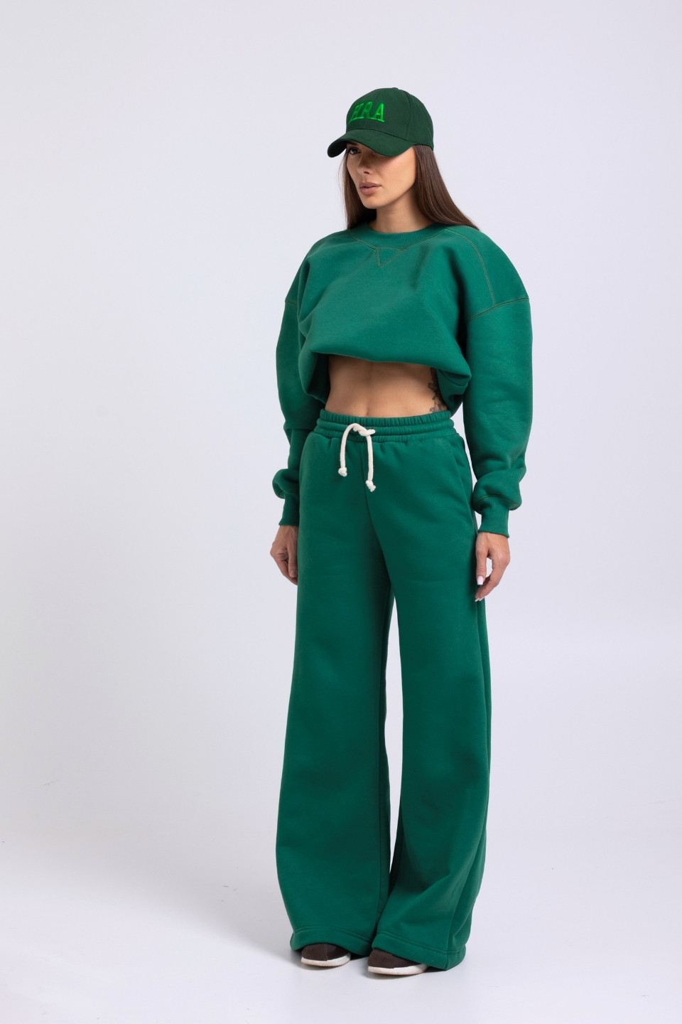 Bluza damska boxy - butelkowa zieleń 10