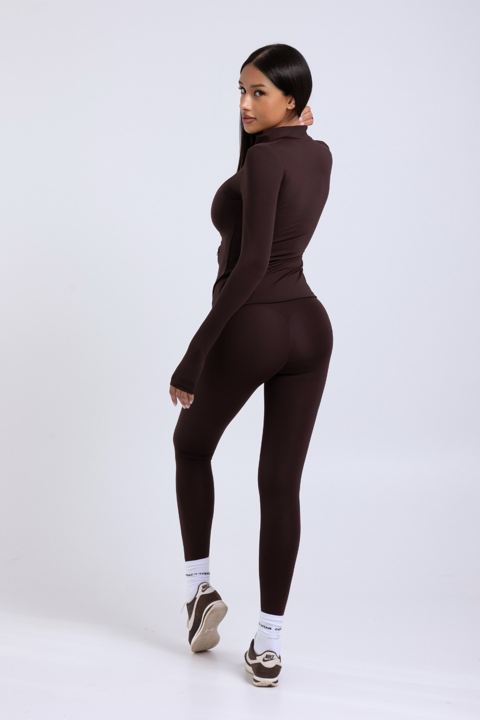 Legginsy X push-up - brązowy 3