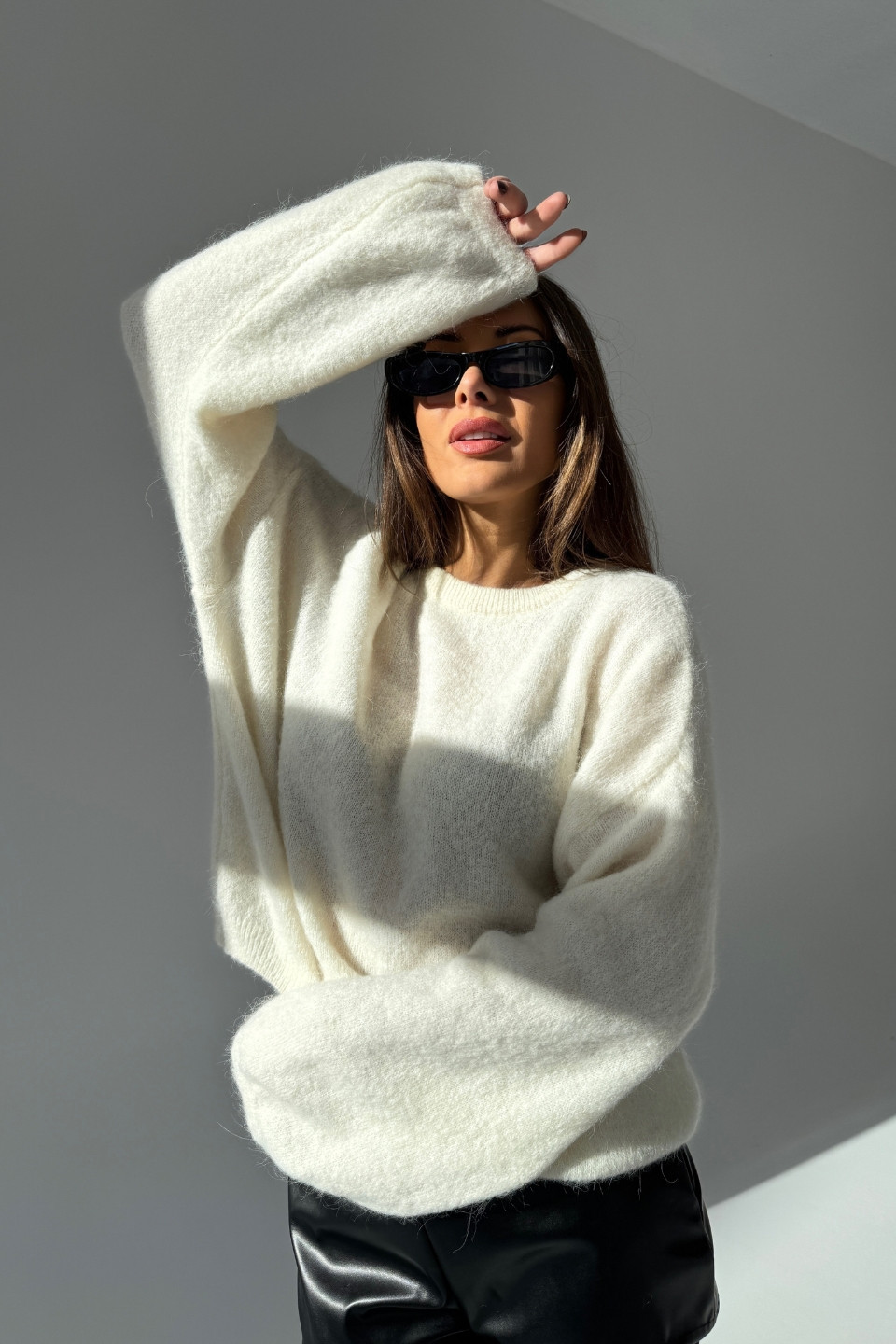 Sweter alpaka COZY - ecru 2