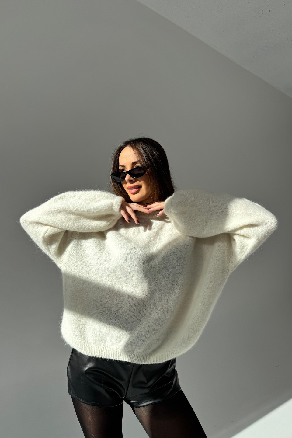 Sweter alpaka COZY - ecru 1