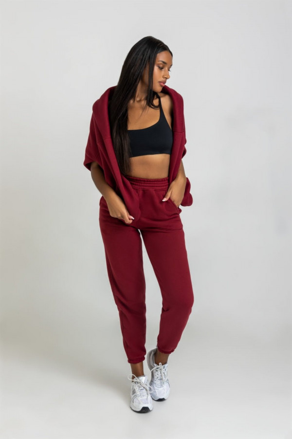 Spodnie dresowe joggery - viva magenta 3