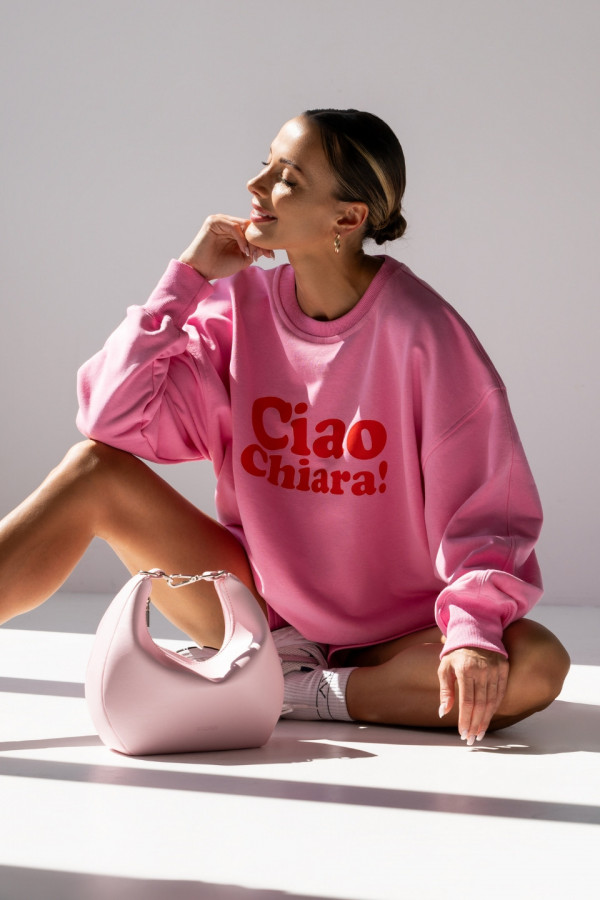 Bluza damska oversize CIAO CHIARA - różowy 6
