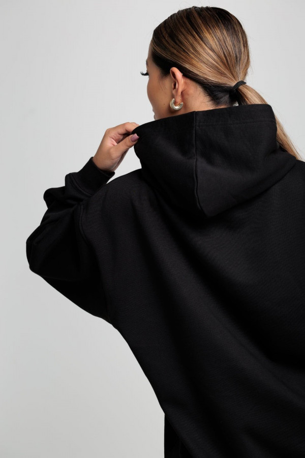 Bluza damska hoodie SNEAKY - czarny 1