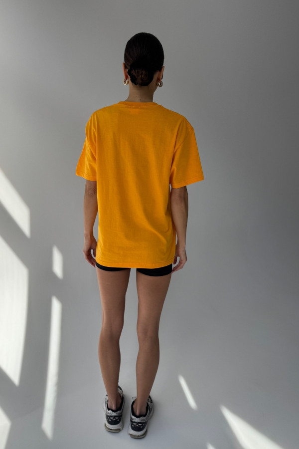 T-shirt bawełniany oversize CHIARA - pomarańczowy 6