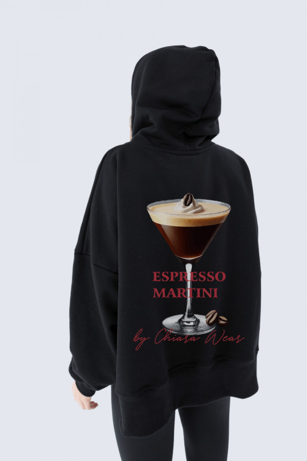 Bluza damska kaptur ESPRESSO MARTINI - czarny 5