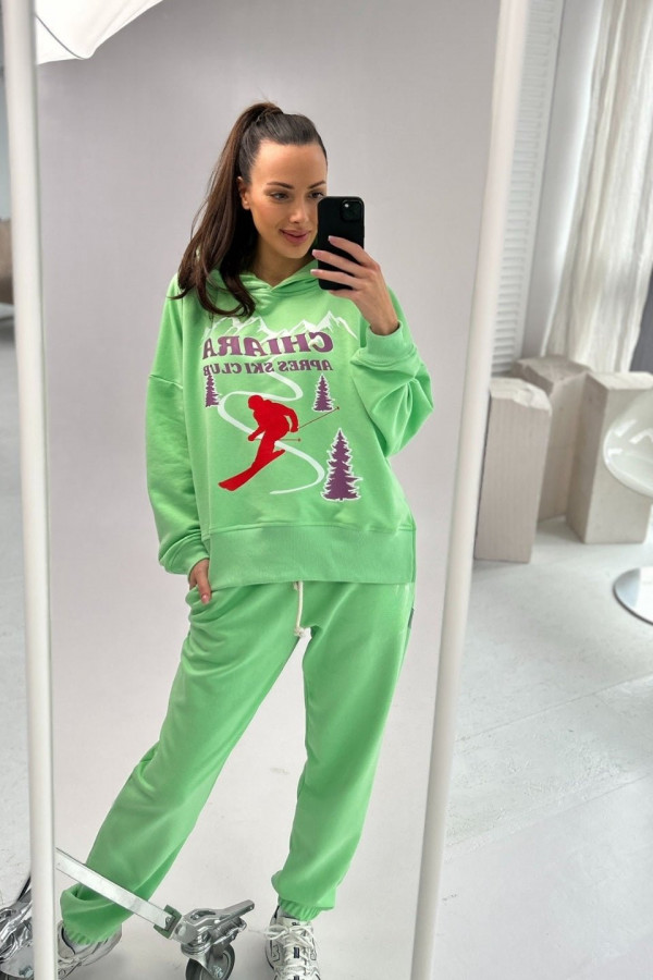 Bluza damska kaptur APRES SKI CLUB - pistacja 3