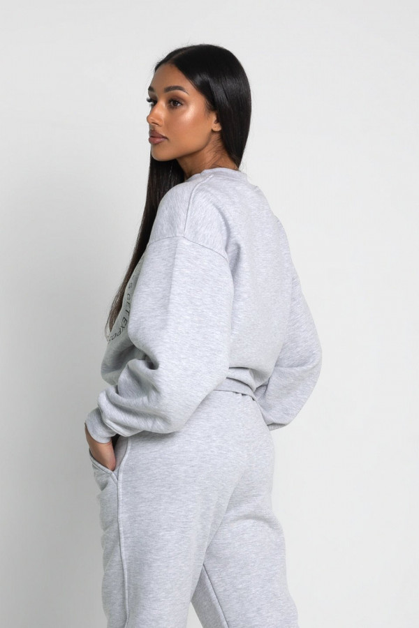 Bluza oversize CHIARA WEAR nadruk CIRCLE - szary 4