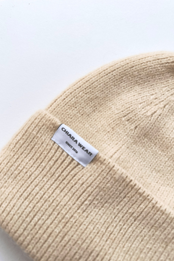 Czapka wełniana BEANIE - beżowy 5