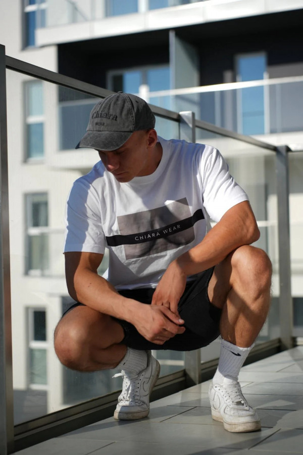 T-shirt bawełna z recyklingu oversize FREE BOOBIES męski - biały 2
