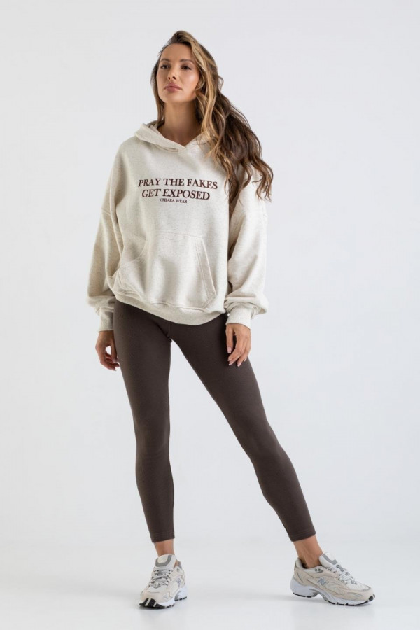 Bluza z kapturem PRAY - konopia 6