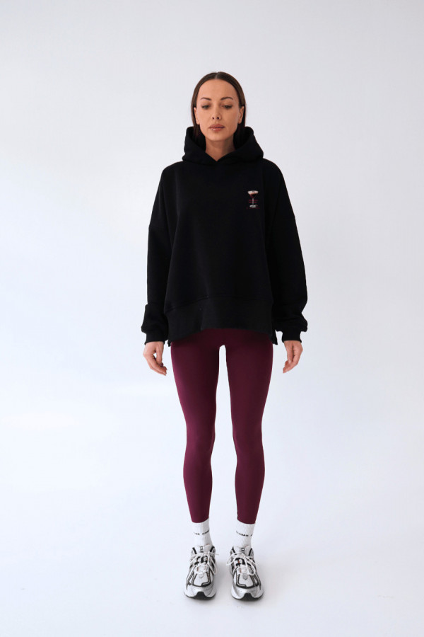 Bluza damska kaptur ESPRESSO MARTINI - czarny 4