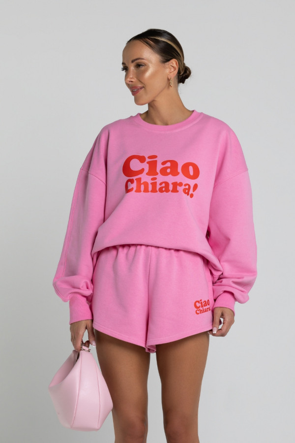 Bluza damska oversize CIAO CHIARA - różowy