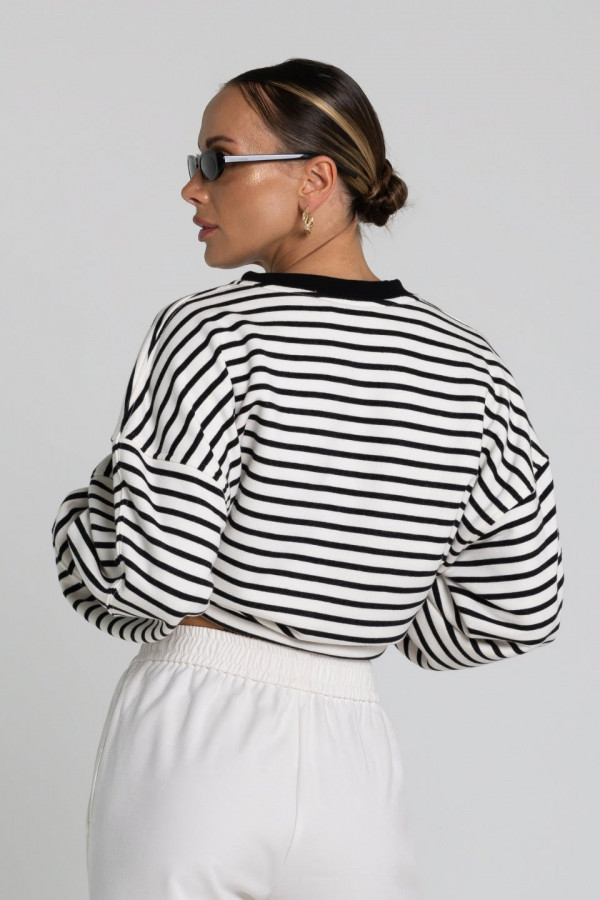 Bluza oversize BONJOUR CHIARA - paski 4