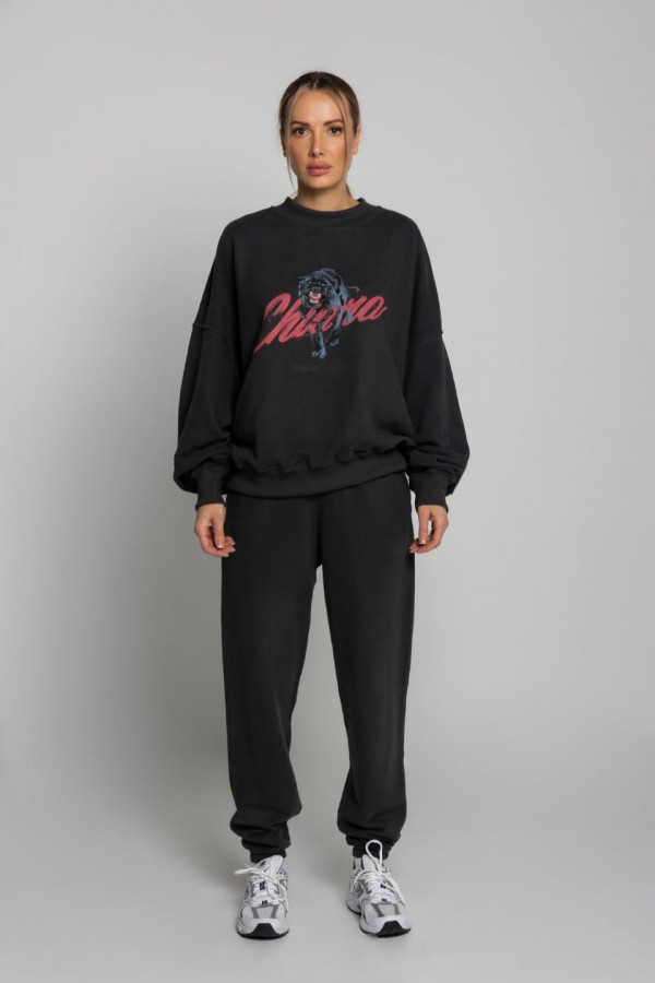 Bluza damska oversize PUMA - grafit 1
