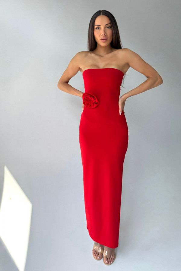 Sukienka maxi ROSE - czerwony 4