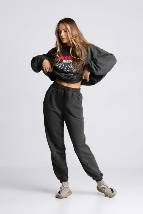 Bluza damska oversize TIGER - grafit 6