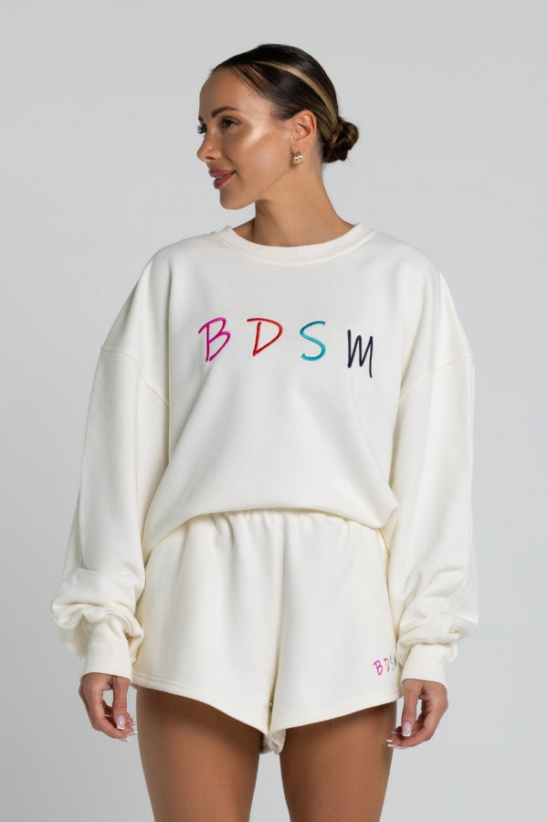 Bluza damska oversize BDSM - ecru 2