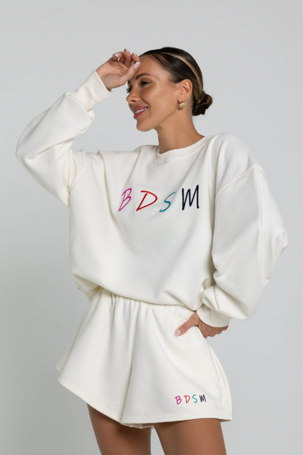 Bluza damska oversize BDSM - ecru