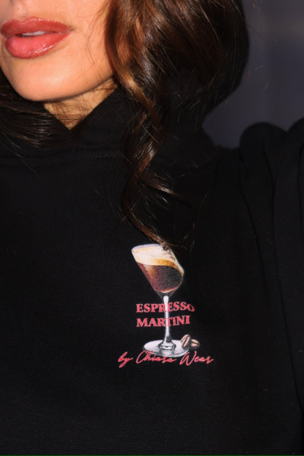 Bluza damska kaptur ESPRESSO MARTINI - czarny 2