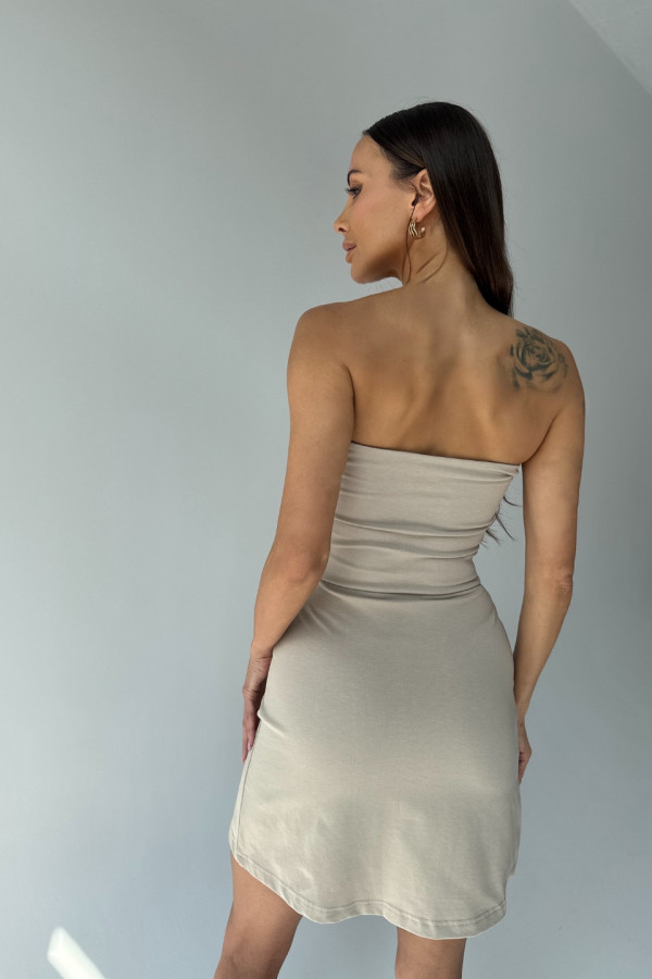 Sukienka mini ROSE - beżowy 4