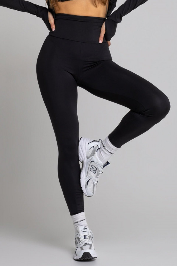 2GATUNEK Legginsy HIGH wysoki stan - czarny 4