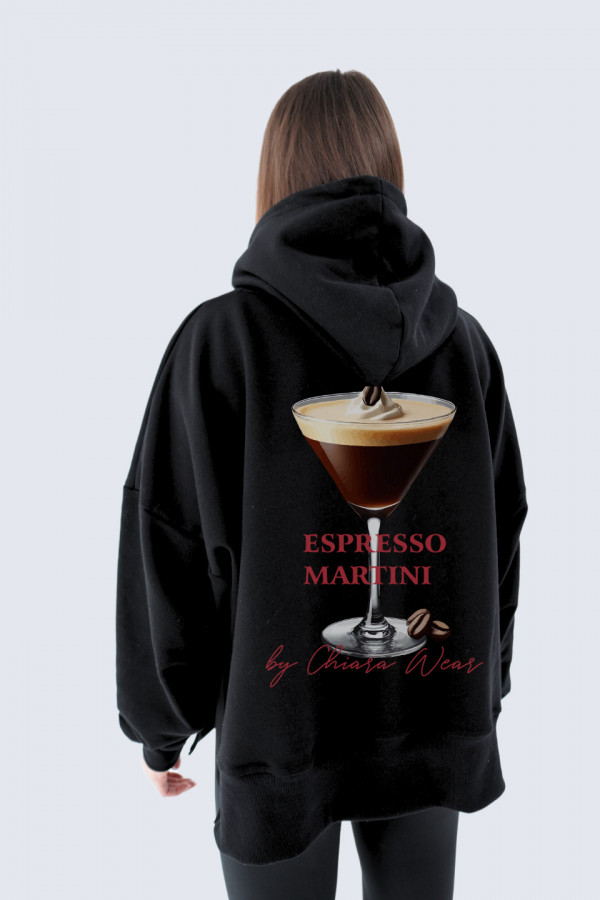 Bluza damska kaptur ESPRESSO MARTINI - czarny 6