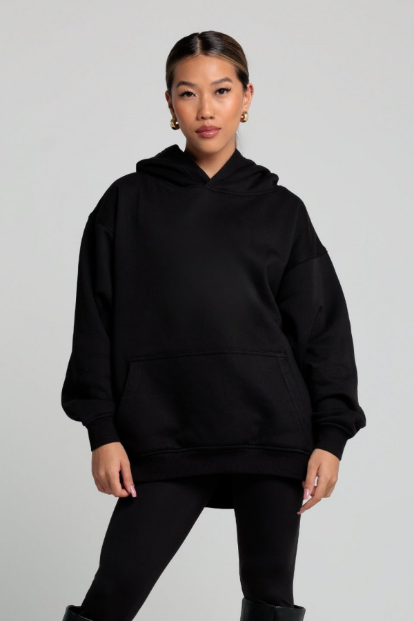 Bluza damska hoodie - czarny