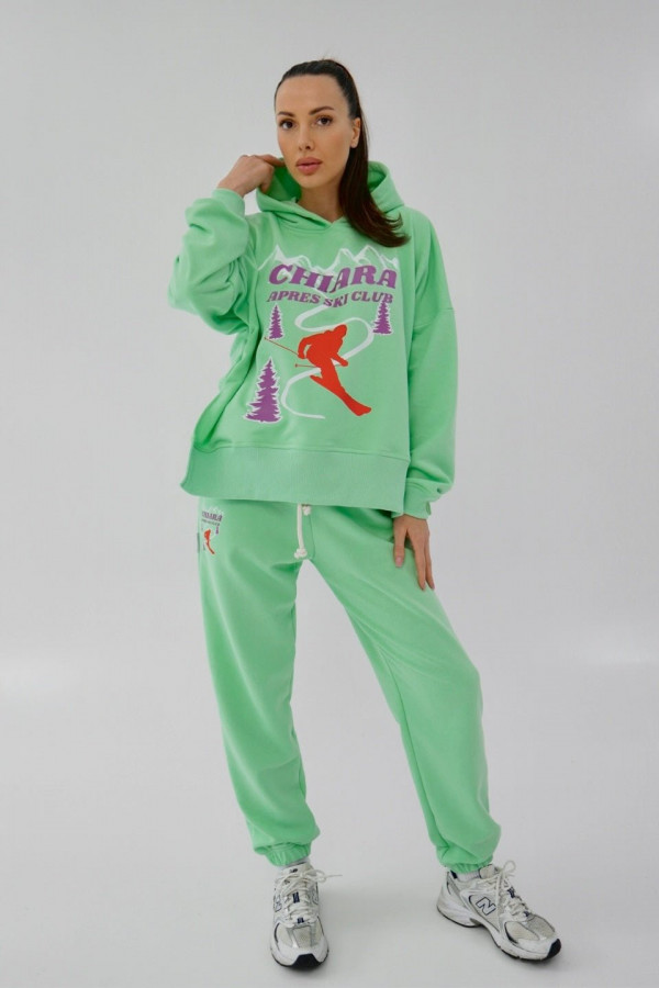 Bluza damska kaptur APRES SKI CLUB - pistacja 1