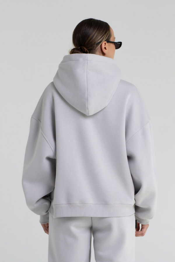 Bluza damska hoodie FREE BOOBIES - gołębi (jasny szary) 3