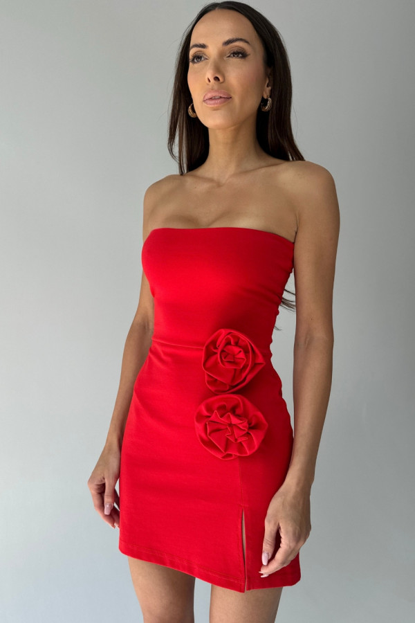 Sukienka mini ROSE - czerwony 1