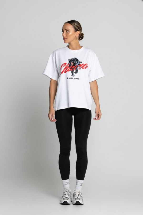 T-shirt bawełniany oversize PUMA - biały 3
