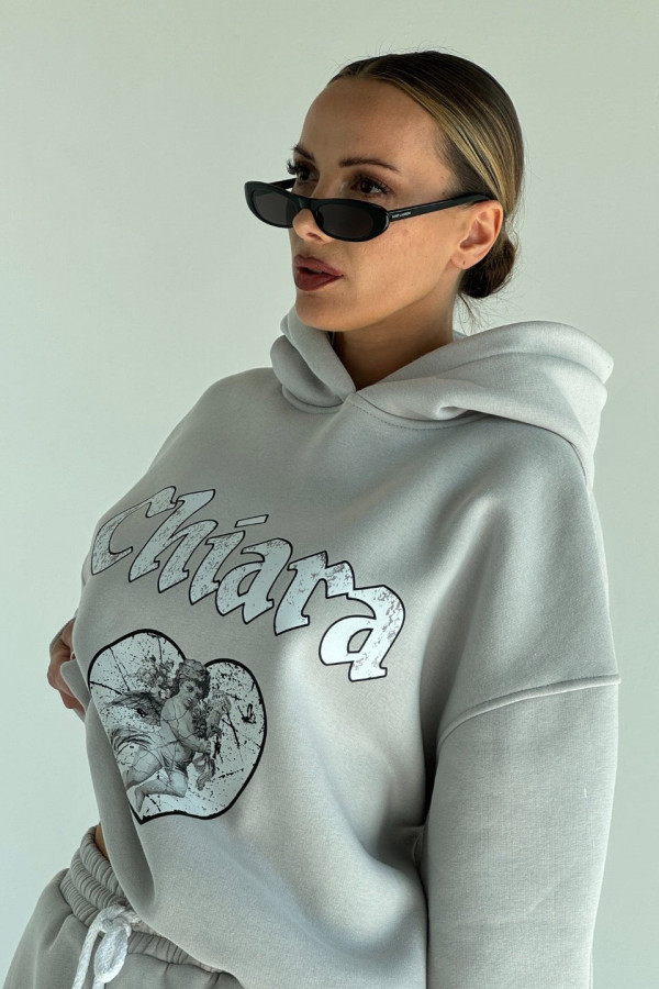 Bluza damska hoodie ANGEL - gołębi (jasny szary) 6