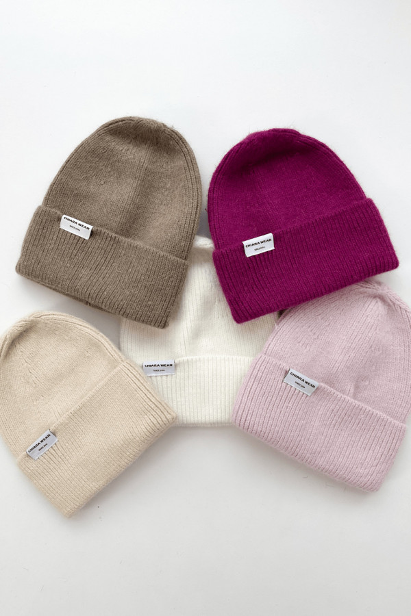 Czapka wełniana BEANIE - beżowy 3