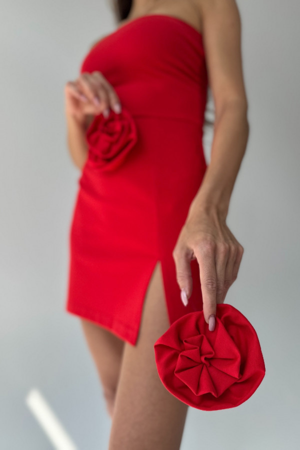 Sukienka mini ROSE - czerwony 5