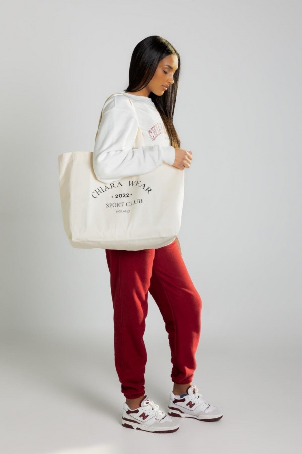 Torba TOTE typu shopper SPORT CLUB - beżowy 2