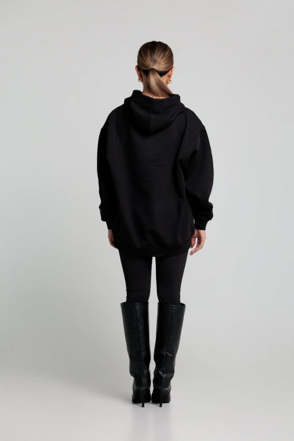 Bluza damska hoodie CHERRY - czarny 4