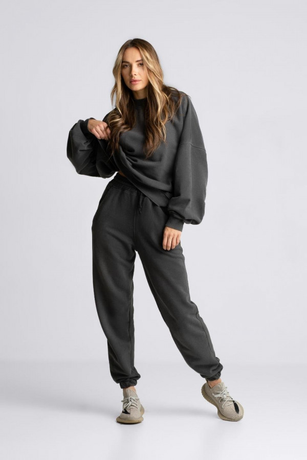 Bluza damska oversize - grafit 4