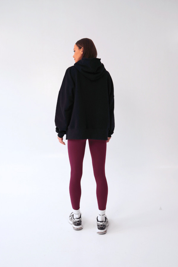 Bluza damska kaptur - czarny 3