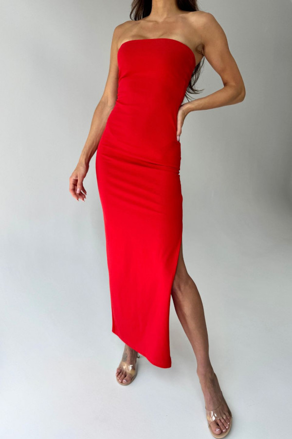 Sukienka maxi ROSE - czerwony 2