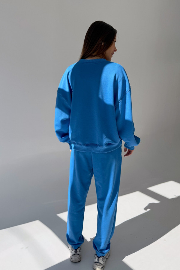Bluza damska oversize haft VOTE CHIARA - niebieski 4