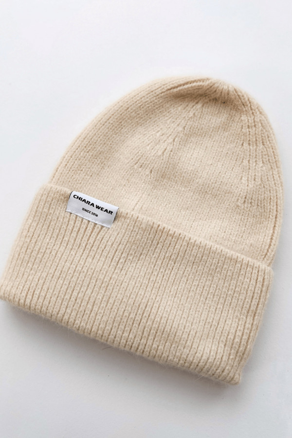 Czapka wełniana BEANIE - beżowy 2