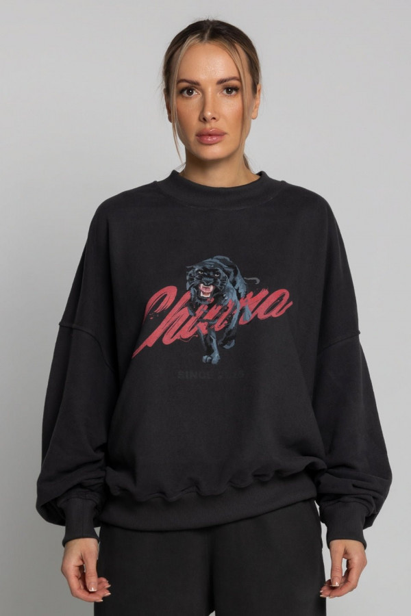 Bluza damska oversize PUMA - grafit