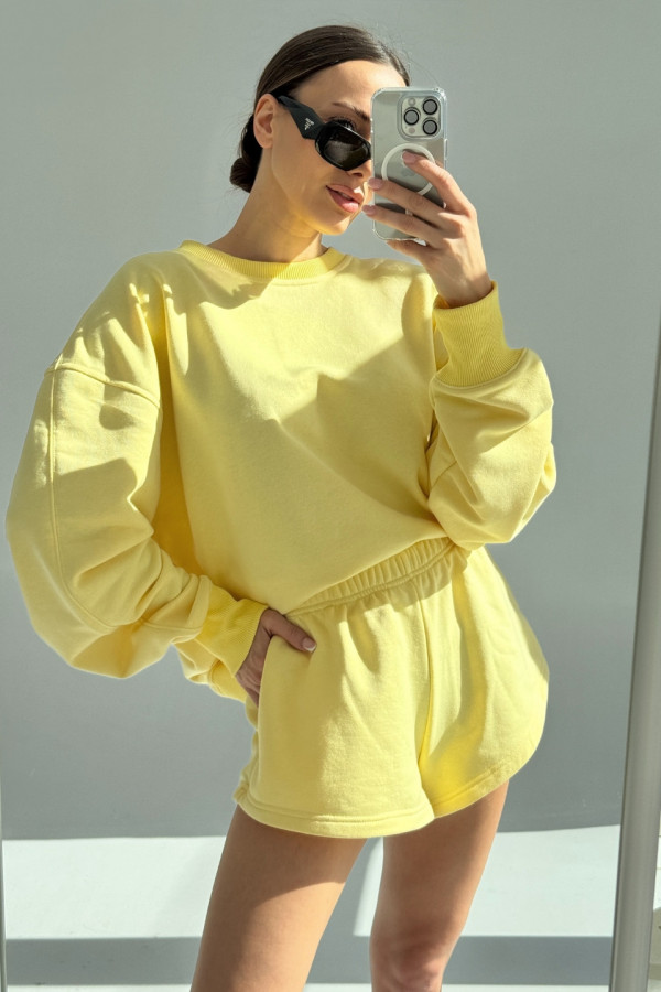 Bluza damska oversize - żółty 1