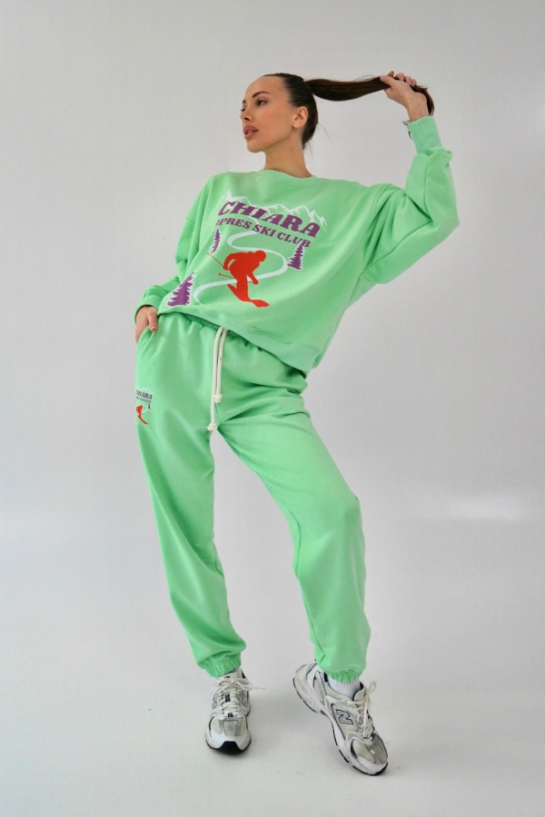 Bluza damska oversize APRES SKI CLUB - pistacja 3