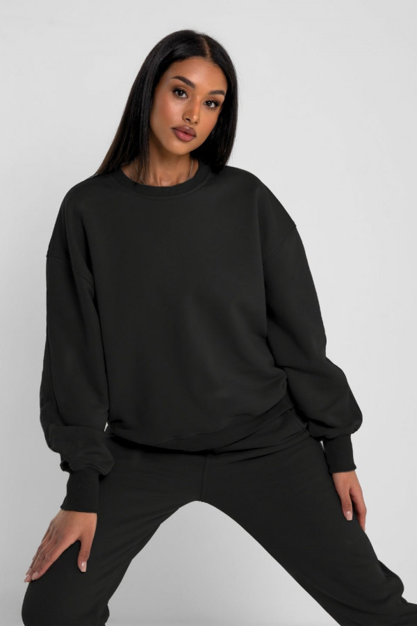 Bluza damska oversize - czarny 5