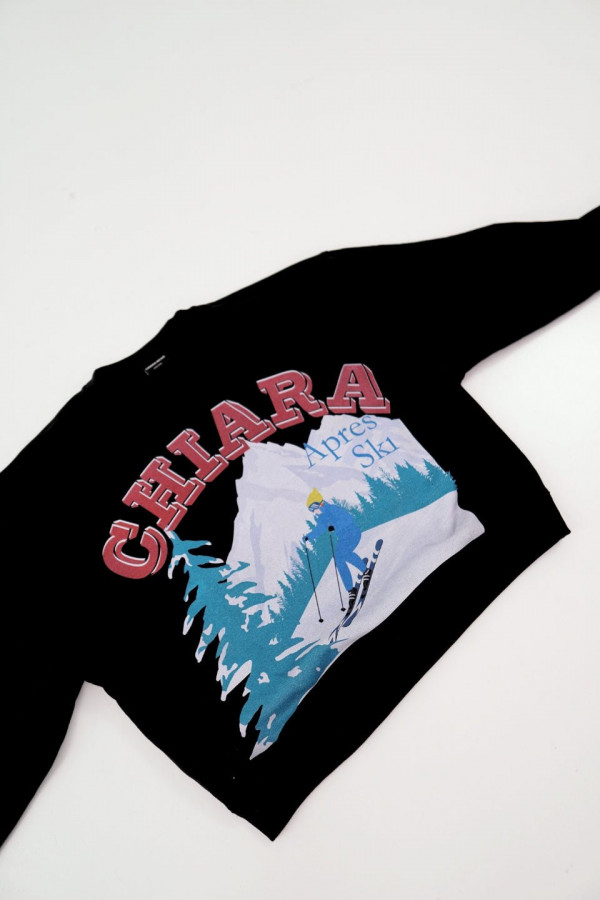 Bluza damska oversize APRES SKI - czarny 6